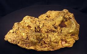 Gold ore mineral deposits from African mining operations